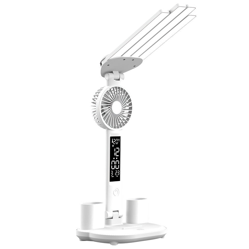 ErgoNova LightPro™ 4-Kopf LED Schreibtisch- & Leselampe (mit Ventilator & Digitaluhr) - Ergonomie Detailansicht