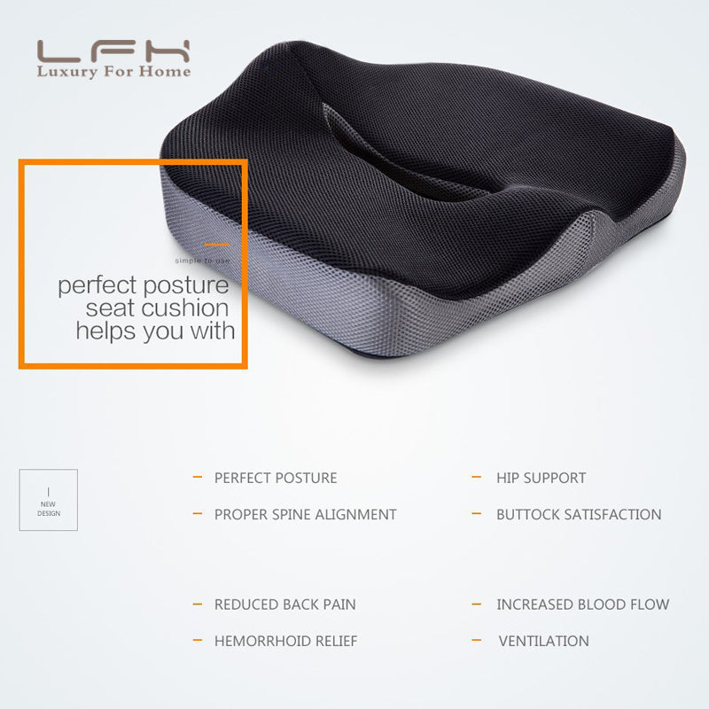 ErgoNova SeatComfort™ Orthopädisches Steißbein-Sitzkissen (Coccyx Orthopedic Comfortable)