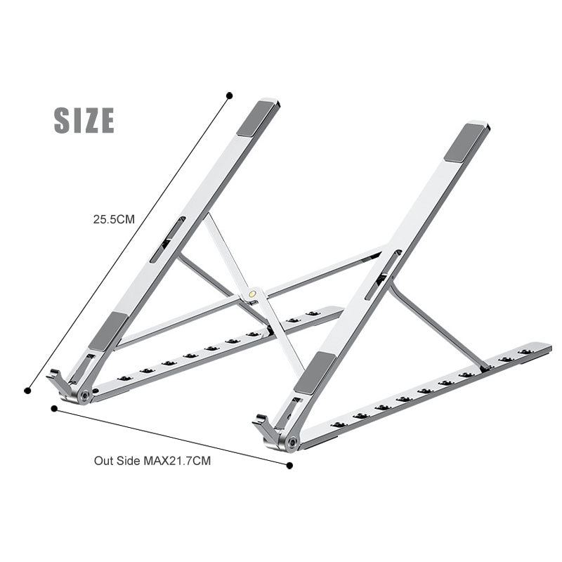 ErgoNova LaptopRise™ X-Style Faltbarer Aluminium-Reiseständer