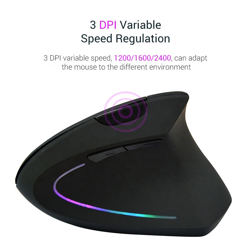 ErgoNova VertiFlex™ Silent-Click Ergonomische Maus (Ergonomic Rechargeable 24G)