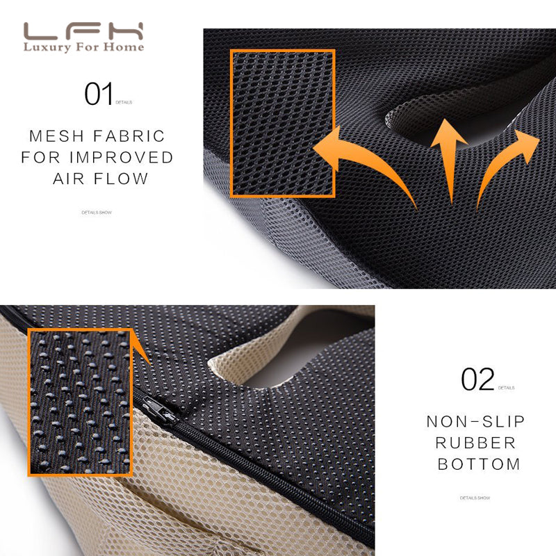 ErgoNova SeatComfort™ Orthopädisches Steißbein-Sitzkissen (Coccyx Orthopedic Comfortable)