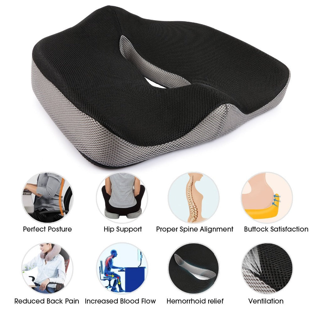 ErgoNova SeatComfort™ Orthopädisches Steißbein-Sitzkissen (Coccyx Orthopedic Comfortable)