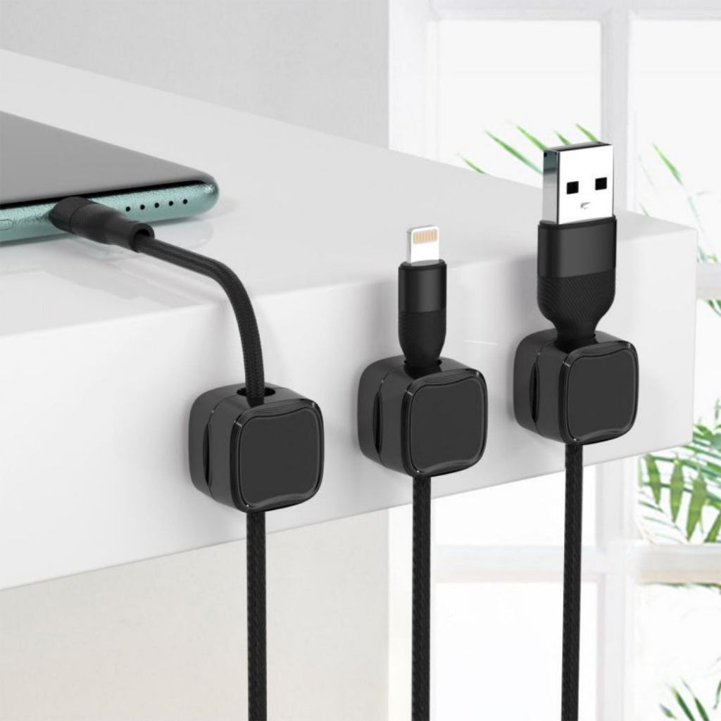ErgoNova CableFlow™ Flexibler Schreibtisch-Kabelschlauch (Magnetic Cable Clip)