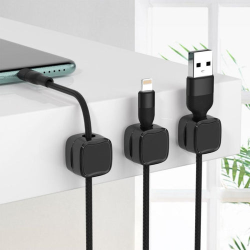 ErgoNova CableFlow™ Flexibler Schreibtisch-Kabelschlauch (Magnetic Cable Clip)