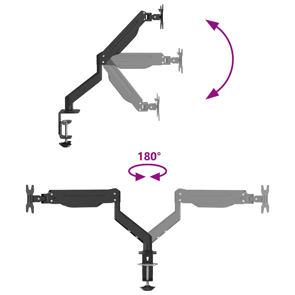 ErgoNova MonitorRise™ Dual-Monitor Gasfeder-Gelenkarm (Monitor Arm Single)