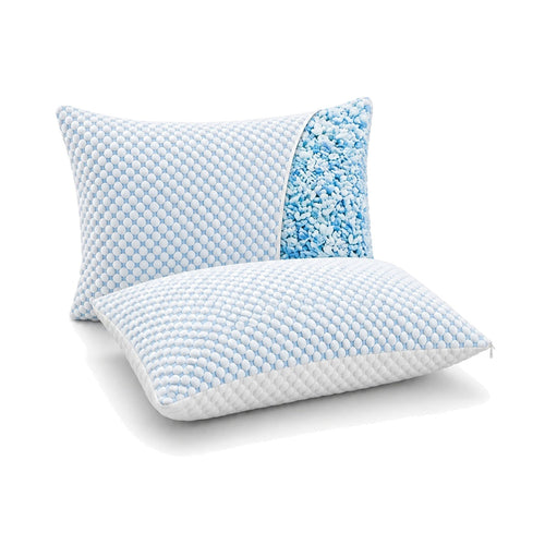 ErgoNova CloudRest™ Ergonomisches Kühlendes Wolkenkissen (Cooling Gel Cloud Pillow) - Pure White Studio Cover